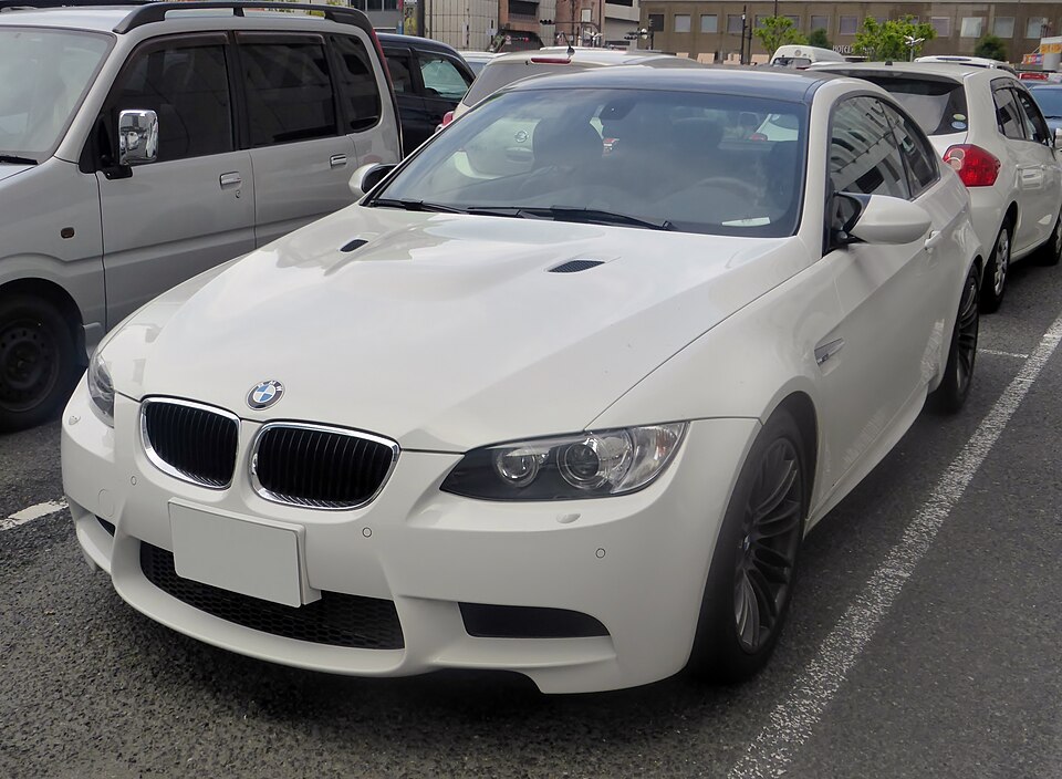Real-world reference photo: BMW M3 Coupe (E92) front view