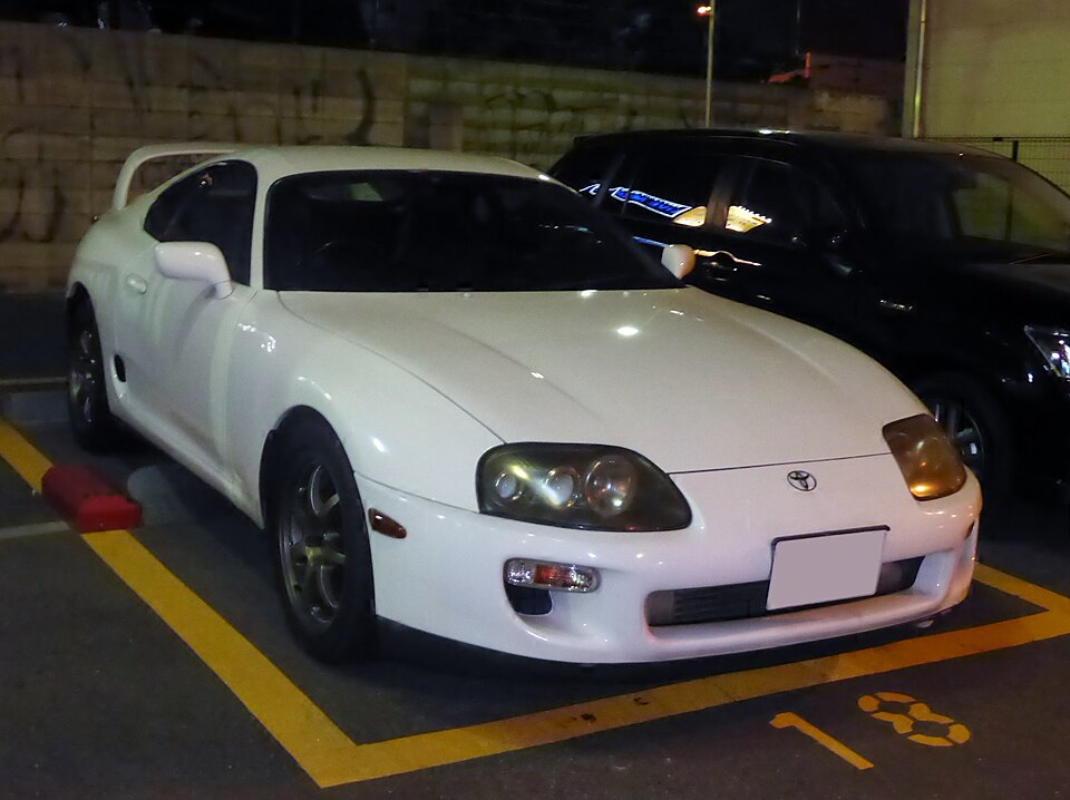 Real-world reference photo: Toyota Supra (A80) front view