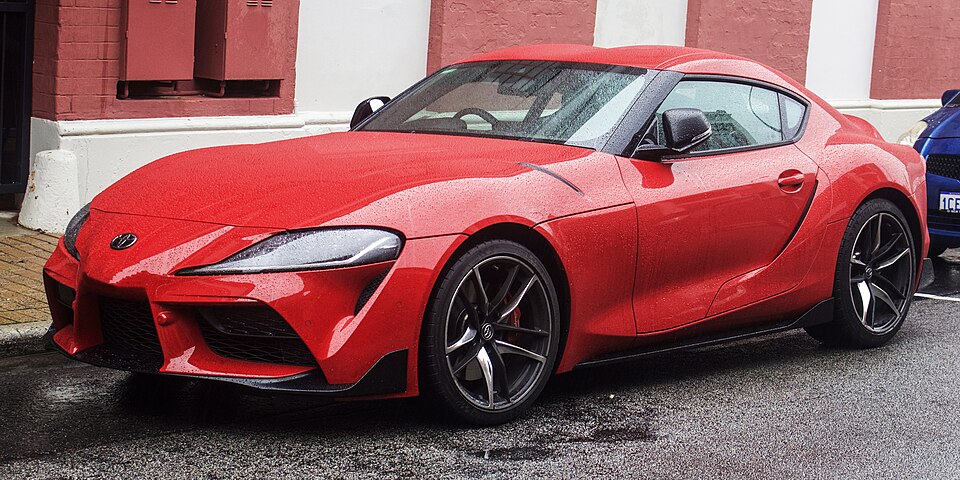 Real-world reference photo: Toyota GR Supra (A90) front view