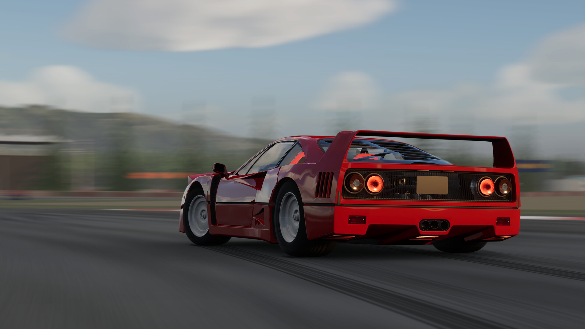CPM 2 official Steam screenshot: a red supercar speeds down a track, shot from behind with motion blur
