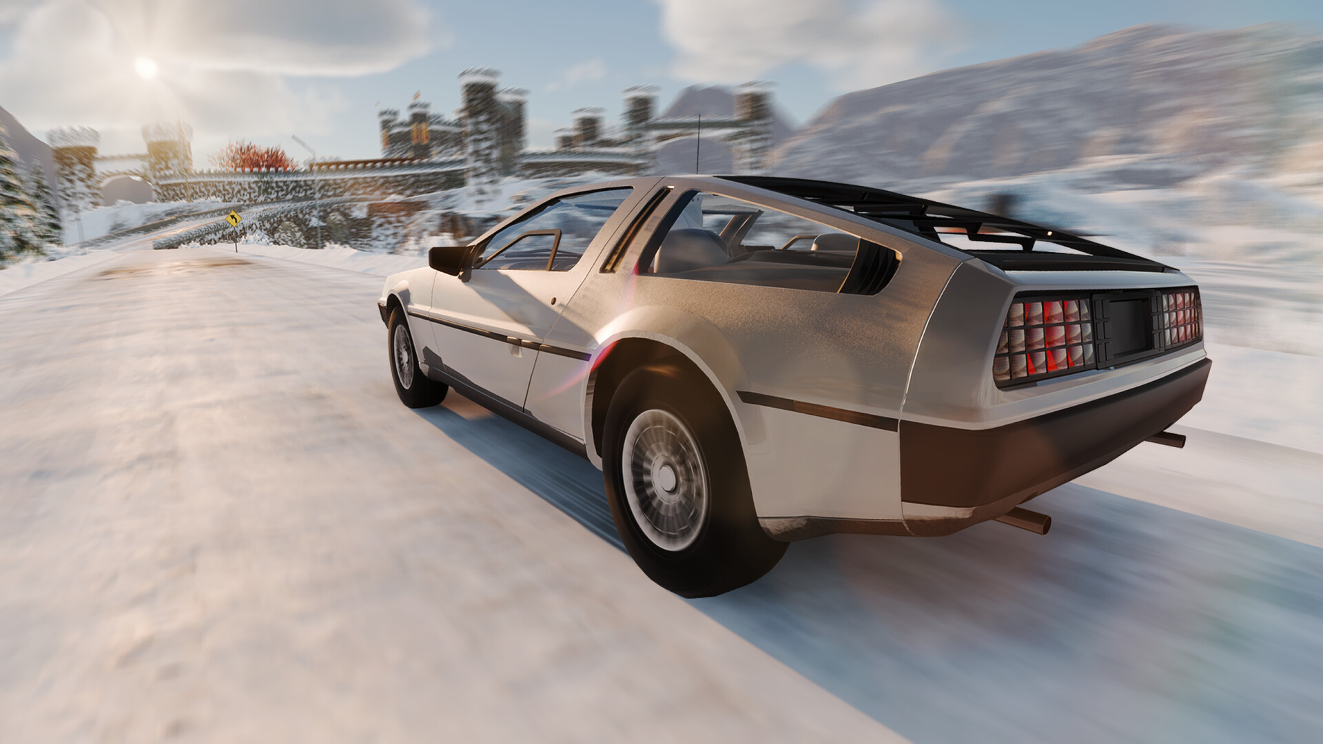 CPM 2 official Steam screenshot: a silver coupe parked on a snowy mountain road